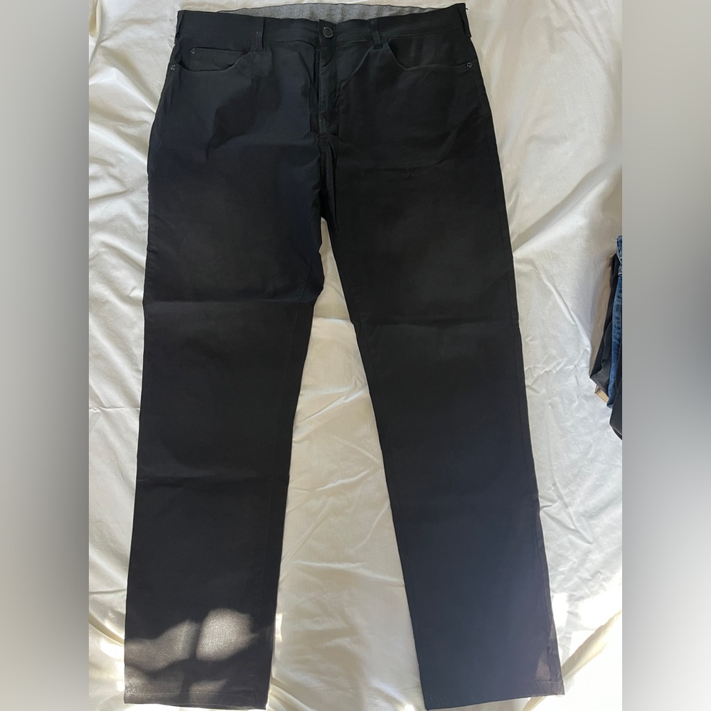 Denali Black Straight-Fit Pants 38x32